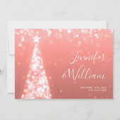 Weihnachts-Tree-Rose Gold-Hochzeit Dankeschön-Kart Einladung (Rückseite)