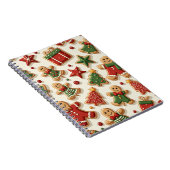 Weihnachts-Tree-Star-Cookies-Muster-Notebook Notizblock (Rechte Seite)