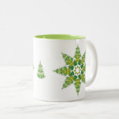 Weihnachts-Tree-Star-Tasse Zweifarbige Tasse (VorderseiteRechts)