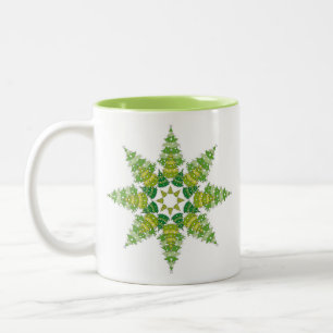 Weihnachts-Tree-Star-Tasse Zweifarbige Tasse