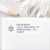 Weihnachts-Tree-Star von David: Adressetikett (Insitu)