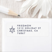 Weihnachts-Tree-Star von David: Adressetikett (Insitu)