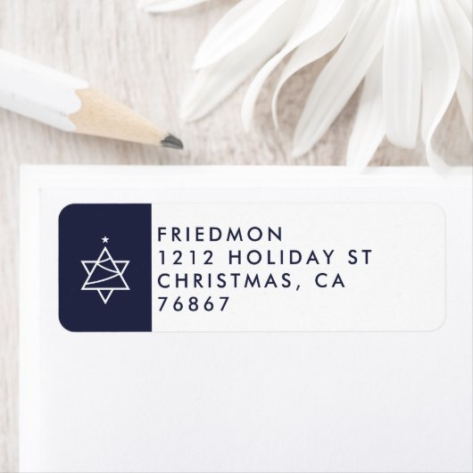 Weihnachts-Tree-Star von David: Adressetikett (Insitu)
