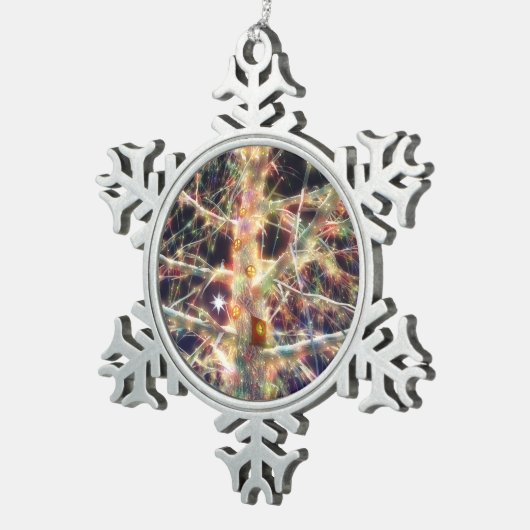 Weihnachts-Treehouse Snowflake Ornament (Rechts)