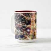 Weihnachts-Treehouse-Tasse Zweifarbige Tasse (Vorderseite Links)