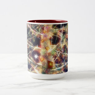 Weihnachts-Treehouse-Tasse Zweifarbige Tasse