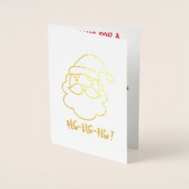 Weihnachts-Treffen und Geschenkwechsel Folienkarte