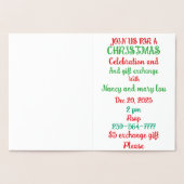 Weihnachts-Treffen und Geschenkwechsel Folienkarte (Innenseite)