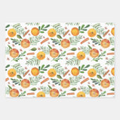 Weihnachts-Trio - Orangen, Holly Berries und Gesch Geschenkpapier Set (Vorderseite 3)