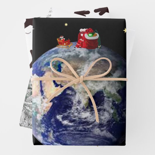 Weihnachts-TriPack-Verpackungsblätter Geschenkpapier Set (Beispiel)