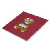 Weihnachts Trivet Teddy Bear Tile Fliese (Seite)