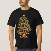 Weihnachts-Trombone-Player Xmas Tree Jazz Music Lo T-Shirt (Vorderseite)
