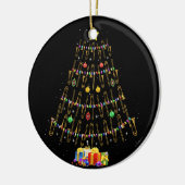 Weihnachts-Trombone-Spieler spendet Weihnachtsbaum Keramik Ornament (Links)