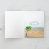 Weihnachts-Tropenstrand mit Starfish Feiertagskarte (Innenseite)