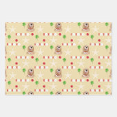 Weihnachts Tropischer Hund Umschlag Papier Set 3 (Vorderseite)