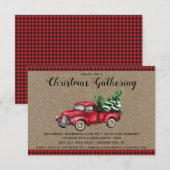 Weihnachts-Truck & Baumweihnachtsfeier Party Einla Einladung (Vorne/Hinten)