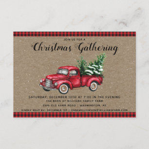 Weihnachts-Truck & Baumweihnachtsfeier Party Einla Einladung
