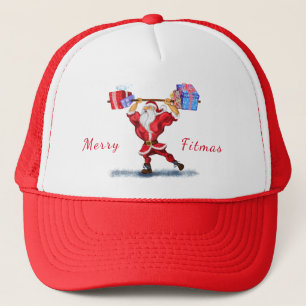 Weihnachts-Trucker Hat Bodybuilder Weihnachtsmann Truckerkappe