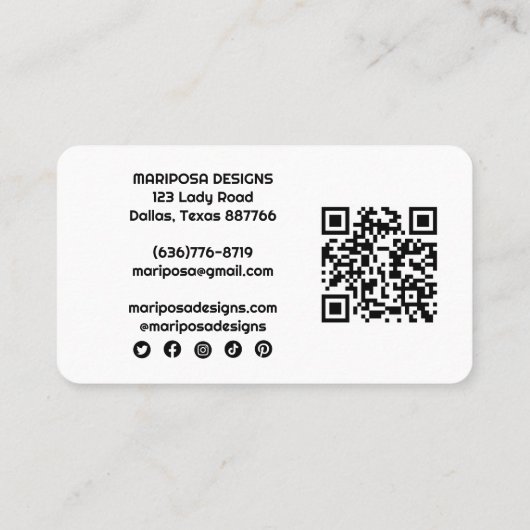 Weihnachts-Trucks Kundenbestellung Danke QR Code Visitenkarte (Rückseite)