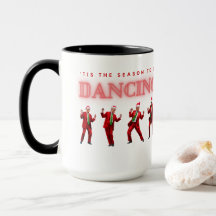 Weihnachts Trump tanzt Tasse 15 oz