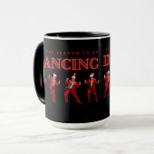 Weihnachts Trump tanzt Tasse 15 oz (Vorderseite Links)