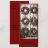 Weihnachts-Tür-Kranz Feiertags-Personalisierte Kar (Vorne/Hinten)