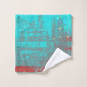 Weihnachts-Türkis und Rotes Set (Waschlappen)