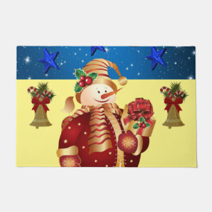Weihnachts-Türmatte, Schneemann Fußmatte