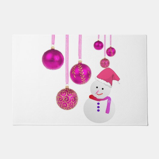 Weihnachts-Türmatte, Schneemann Fußmatte (Vorderseite)