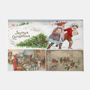 Weihnachts-Türmatte, Vintage Fußmatte