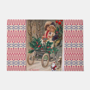 Weihnachts-Türmatte, Vintage Fußmatte
