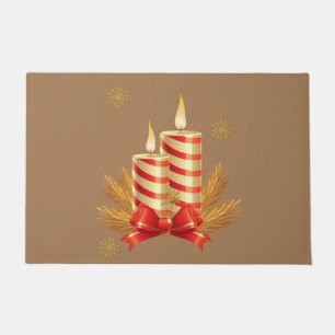Weihnachts Türmatte, Weihnachtskerze Fußmatte