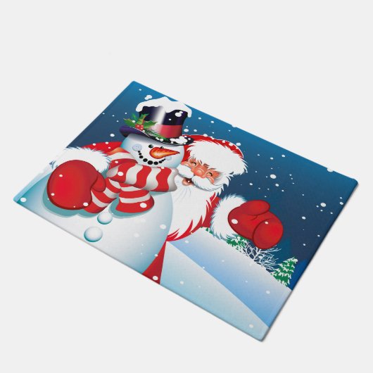 Weihnachts-Türmchen Fußmatte (Schrägansicht)