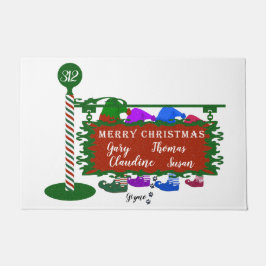 Weihnachts-Türmchen mit dem Zeichen der Elfen der Fußmatte