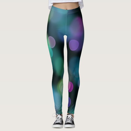 Weihnachts-Twilight-Muster für Mitternachtsblau Leggings (Vorderseite)