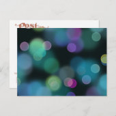 Weihnachts-Twilight-Muster für Mitternachtsblau Postkarte (Vorne/Hinten)