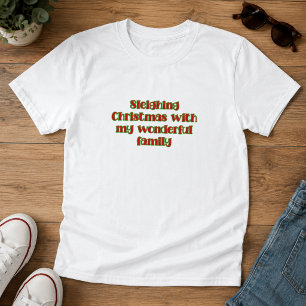 Weihnachts-Typografie mit Familie T-Shirt