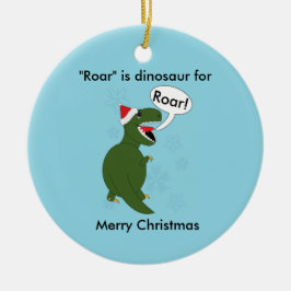 Weihnachts Tyrannosaurus Rex Dinosaurier Blue Cust Keramikornament