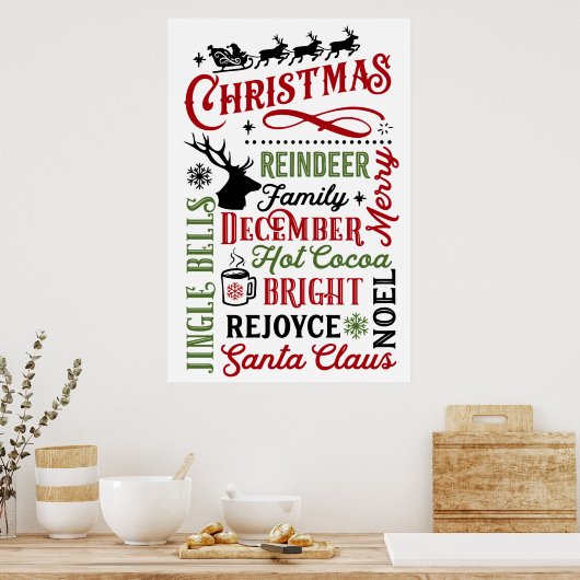 Weihnachts-U-Bahn Poster (Küche)