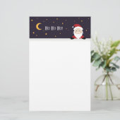 Weihnachts-Übernachtung und Weihnachtsmann Sprichw Briefpapier (Stehend Vorderseite)