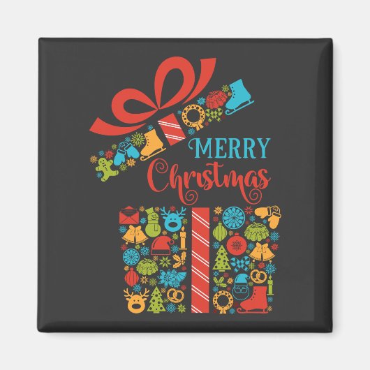 Weihnachts-Überraschungsbox Magnet (Vorne)