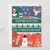 Weihnachts Ugly Sweater Day Funny Corporate Party Einladung (Vorderseite)