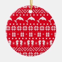 Weihnachts Ugly Sweater Delphine und Seepferde