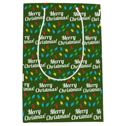 Weihnachts Ugly Sweater Design Mittlere Geschenktüte (Vorderseite)