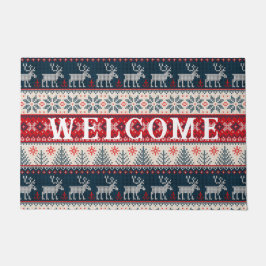 Weihnachts Ugly Sweater Imitate Knitter Rentier Fußmatte