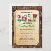 Weihnachts Ugly Sweater Jumper Party Dinner einlad Einladung (Vorderseite)