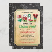 Weihnachts Ugly Sweater Jumper Party Dinner einlad Einladung (Vorne/Hinten)