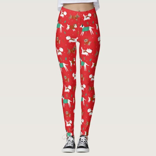 Weihnachts Ugly Sweater Leggings (Vorderseite)