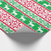 Weihnachts Ugly Sweater Muster Party Packung Geschenkpapier (Ecke)