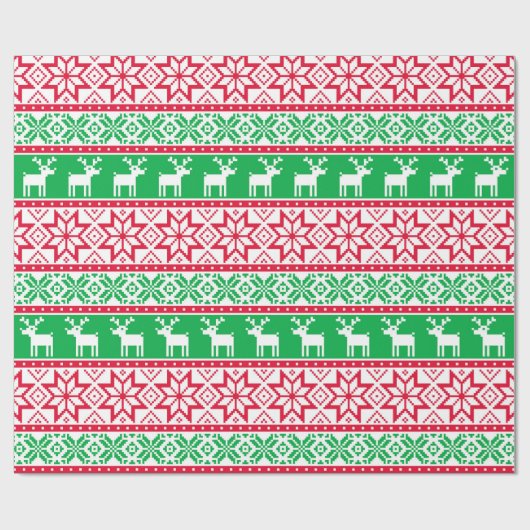 Weihnachts Ugly Sweater Muster Party Packung Geschenkpapier (Flach)
